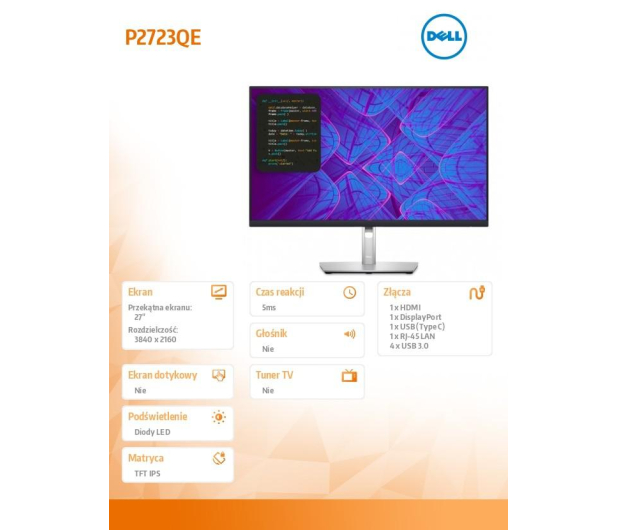 Dell P2723QE - 1051314 - zdjęcie 6